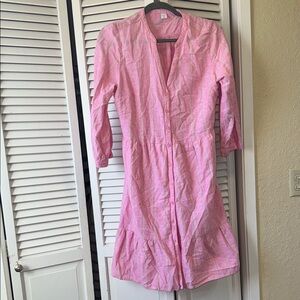 Pink Button-Up Dress